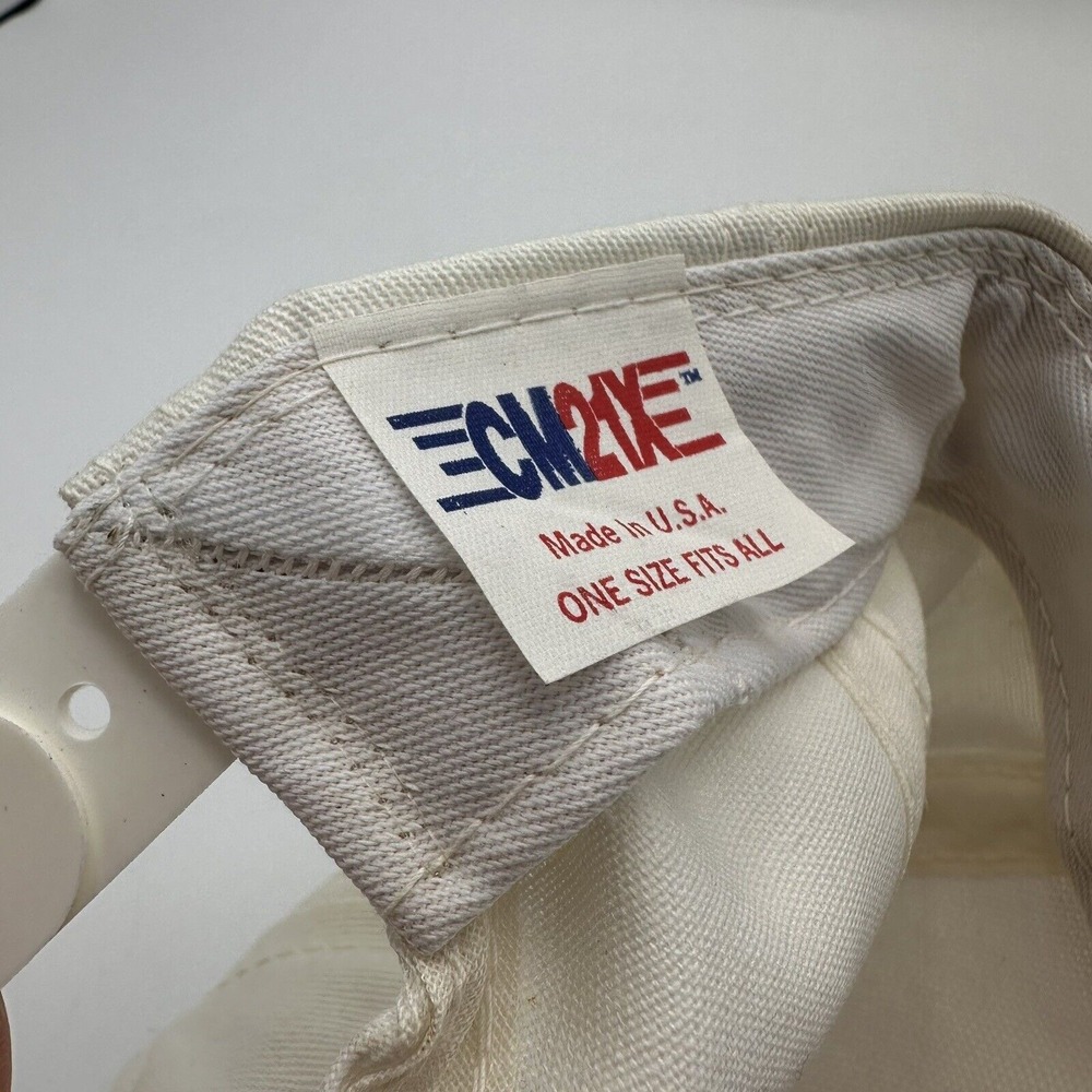 Vintage NASA Hat Circle Logo Snapback Cap White Cotton Twill 90s Space - Picture 5 of 6